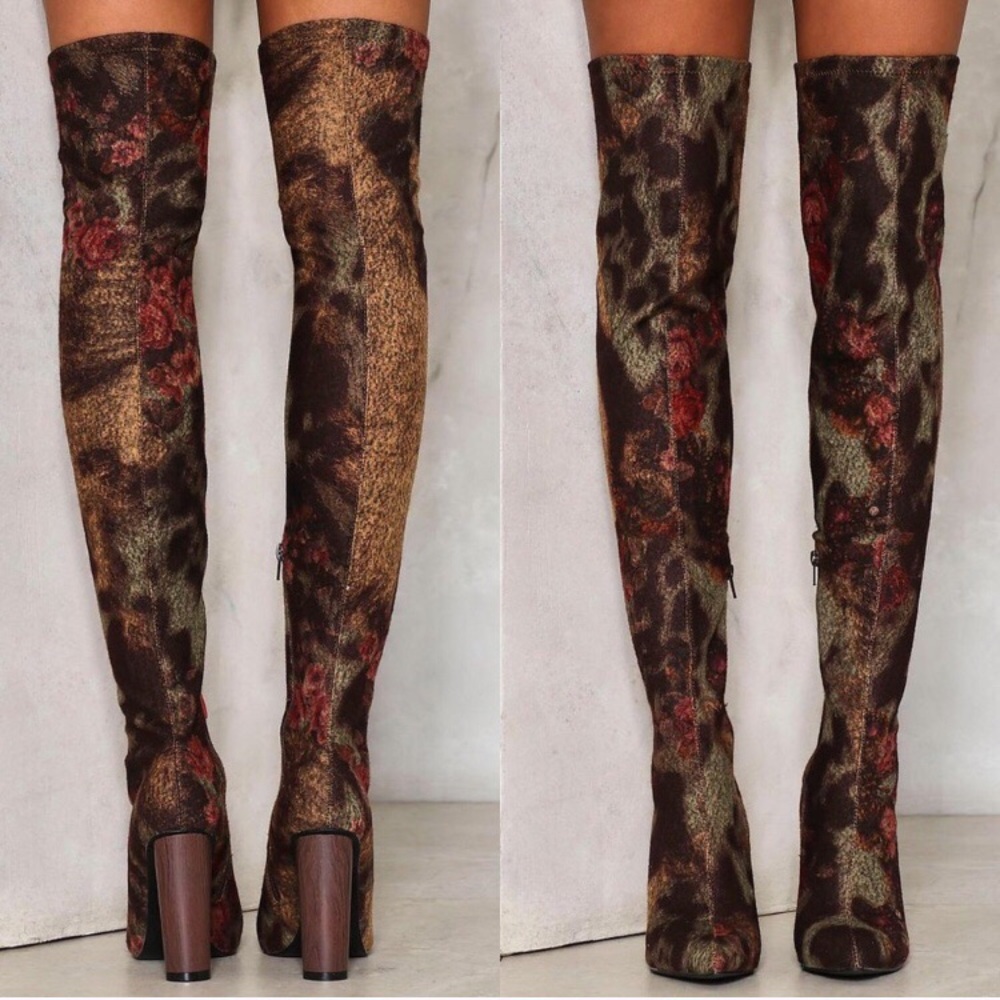 Nasty Gal Vegan Suede Over the Knee Thigh Hi Boots